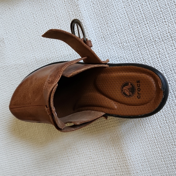 Crocs Mules platform leather Size 9 - Picture 12 of 12